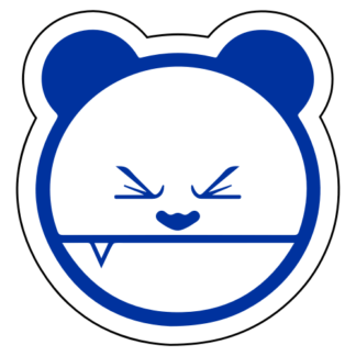 Mad Panda Sticker (Blue)